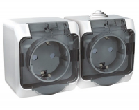 SCH  ЭТЮД  Бел.  Роз. 2-ая з/к со штор. с крышк. IP44 ОП PA16-244B