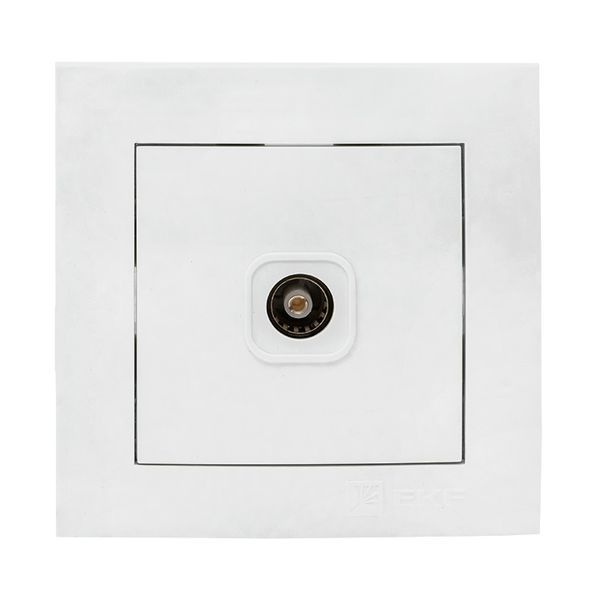 Валенсия розетка телевизионная 1-местная проходная 14дБ-240МГц белая EKF
