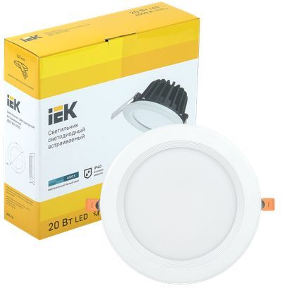 Светильник светодиодный ДВО 1804 PRO круг 40Вт 4000K IP40 белый IEK