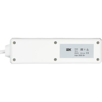 Удлинитель У03К 3 места с заземлением 5м 3х1мм2 16А/250 IEK