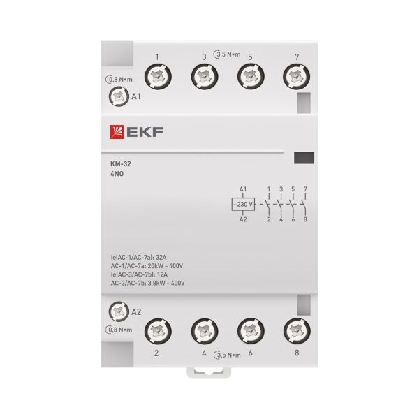 Контактор модульный КМ 32А 4NO 230В АС (3 мод.) PROXIMA EKF