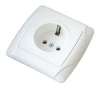Розетка 1-м СП Маргарита 16А с заземл. бел. UNIVersal М0028
