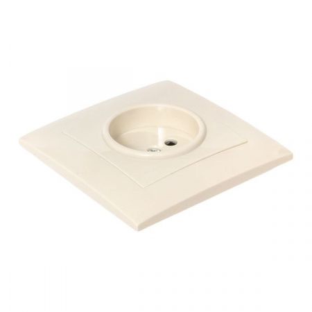 Валенсия розетка 1-местная б/з 10А кремовая с защ. штор. EKF