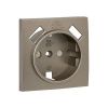 Валенсия лицевая панель розетки 1-местной с/з 16А кашемир с защ. штор. с 2 USB 2,1А EKF