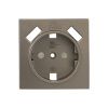 Валенсия лицевая панель розетки 1-местной с/з 16А кашемир с защ. штор. с 2 USB 2,1А EKF