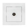 Валенсия розетка телевизионная 1-местная проходная 14дБ-240МГц белая EKF
