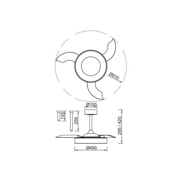 Люстра-вентилятор Mantra NISEKO FAN S 9064
