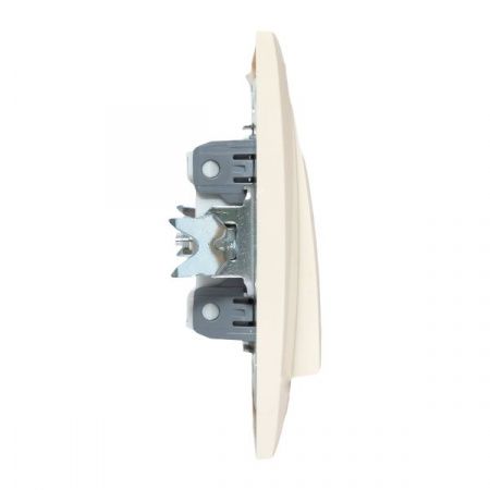 Валенсия выключатель 2-кл. 10А кремовый проходной EKF