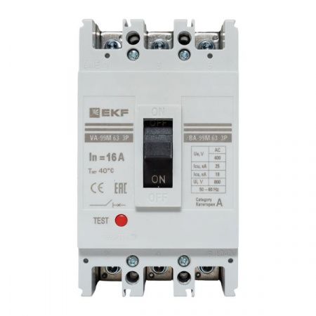 Выключатель автоматический ВА-99М 63/16А 3P 25кА EKF