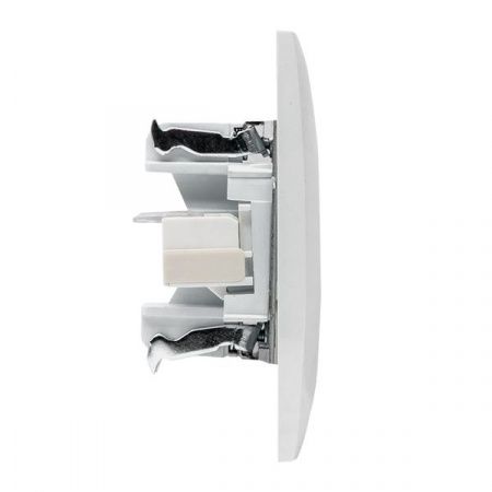 Валенсия розетка компьютерная RJ-45 2-местная белая EKF