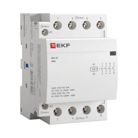 Контактор модульный КМ 32А 4NO 230В АС (3 мод.) PROXIMA EKF