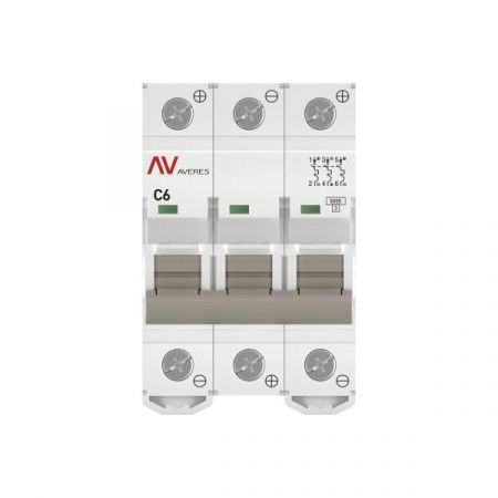 Выключатель автоматический AV-6 DC 3P 6A (C) 6kA EKF AVERES