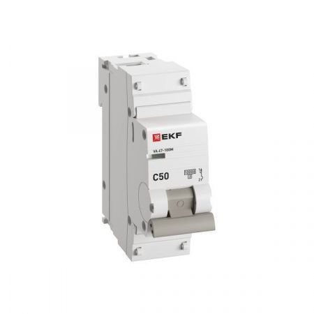 Автоматический выключатель ВА 47-100M 1P 50А (C) 10kA без теплового расцепителя EKF PROXIMA
