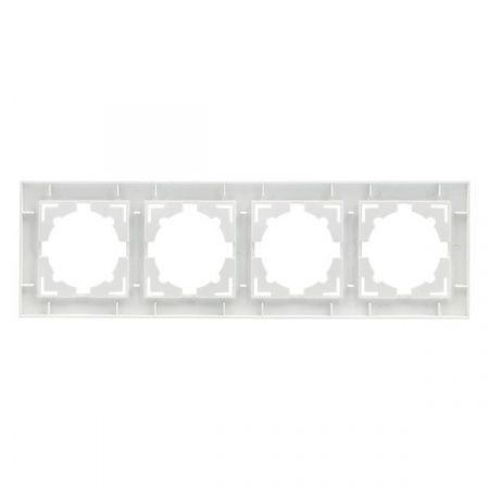 Валенсия рамка 4-местная белая EKF